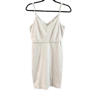 Sans Souci size large cream tan super soft velvet feel dress excellent condition